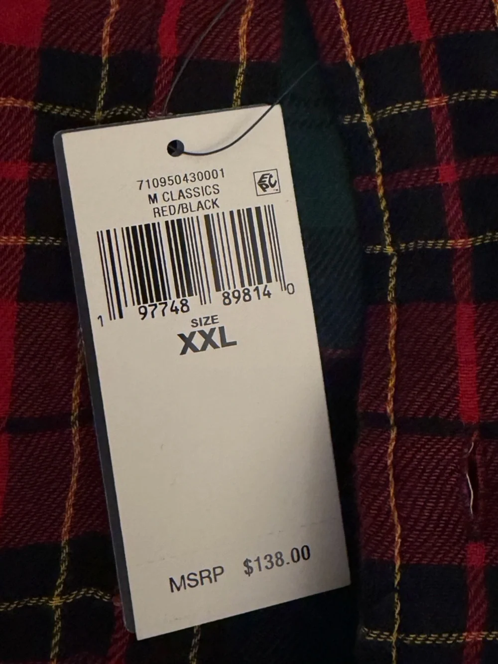 Polo by Ralph Lauren Red Black Plaid Cotton Button-Down Shirt